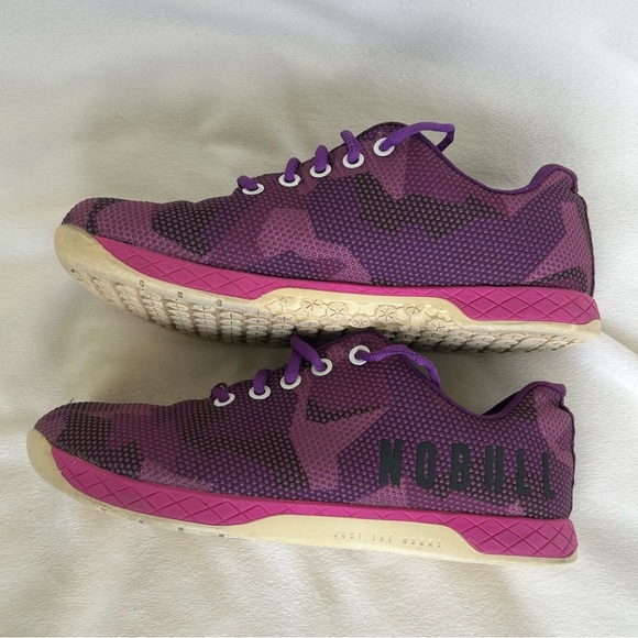 NOBULL Trainer Shoes Purple Pink Camo Womens 8 Mens 6.5 Athletic Workout Gym - Picture 5 of 10